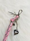 Pink Knotted Key Fob Bag Charm Keychain Heart Charm New Handmade Gift