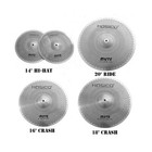 Low Volume Cymbal Pack Mute Set 14 hihats 16 crash 18 crash 20 ride 5 Pieces    