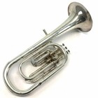 Yamaha Yah-203s Alto Horn 3 Piston Top Action Silver W  Hard Case Tested