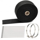 2  X 50  Titanium Exhaust Heat Wrap For Motorcycle 2 In X 50 Ft Black