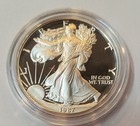 1987-s Proof American Eagle Silver Dollar  1 Box   Coa Us Mint Bullion Ogp