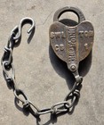 Union Pacific Rr Heart Brass Padlock
