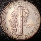 1934 Mercury Dime - Uncirculated - 90  Silver Winged Liberty 10c