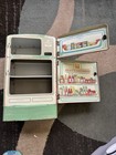 Vintage 1950s Wolverine Wizard 17  Tin Metal Play Refrigerator White