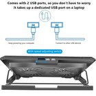 Laptop Cooling Pad  Cooler Pad Chill Mat 2 Quiet Fans Led Lights And 2 Usb Po   