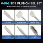 Chisel Set Sds Plus Shanks 6pc Concrete Hammer Drill Bits 40cr Steel Set