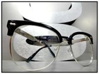 Men s Or Women Classy Vintage Retro Clear Lens Eye Glasses Black   Silver Frame