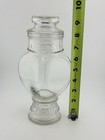 Vintage Apothecary Jars Clear Glass With Lids Pedestal