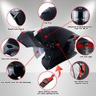 1storm Motorcycle Modular Full Face Helmet With Rechargeable Led Tail Light  X90