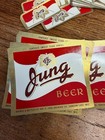Vintage Huge Lot Jung Beer Random Lake 1940s Beer Bottle Labels 40  Brewery