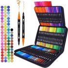 72 Colors Art Paint Markers  Dual Tip Art Markers Set Fine With Brush Tip   Fi