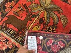 3x3 Small Vintage Rug Handmade Oriental Pictorial Antique Handwoven Fine 2x3 Ft