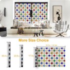 Colorful Rainbow Stained Glass Window Film Non-adhesive Window Privacy Film Reus