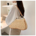 Straw Purse Woven Small Raffia Shoulder Bag For Women Summer Straw Clutch Purse 