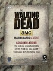 The Walking Dead Season 3 Part 1 Autograph Card A4 Steven Yeun As Glenn Auto