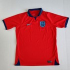 England National Soccer Team Nike Jersey Youth Xl Red Dri Fit Futbol 3 Lions