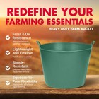 Little Giant 11 Gallon Heavy Duty Farm Bucket Poly rubber Flex Tub With Handles