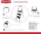 3-step Steel Ladder folding Step Stool With Hand Grip And Non-slip Feet