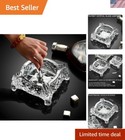 Vintage Cigar Ashtray Cut Glass Tobacciana Heavy Diamond Cut Art Glass Ashtray
