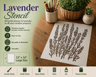 Large Lavender Stencil For Painting On Wood     Stencils For Crafts Reusable