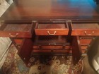 Antique Chinese Chest Wood Brass Hardware Multiple Drawers Brown China