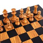 Ferrer Chess Deluxe Black Olive Set With Staunton Pieces   Magnetic Case