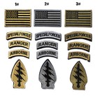 3 Set Special Forces   Airborne   Ranger Tabs Tactical Militray Hook Loop Patch