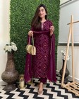 Wine Bandhani Salwar Kameez Kurti Pant Set Ready To Wear Suits Indian Bollywood