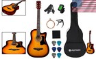 Joymusic 38-inch Beginner Acoustic Guitar In Sunburst - Lightweight   Versatile