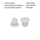 20pcs Silicone Hole Plugs Flush Type Panel Round Hole Plugs 5mm Diameter Grey