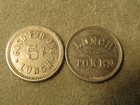 2 Hawaii Lunch Tokens Vintage Normal School Cafeteria  dept Public Instrc 