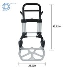500lb Capacity Heavy-duty Moving Hand Truck Dolly W  8  Wheels   2 Elastic Ropes