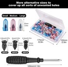 85pcs Car Tubeless Vacuum Tyre Puncture Repair Kit Screw Nails Tire Patch Plug