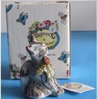 Blue Sky Clayworks Kitten Candle Snuffer Cat W rose Heather Goldminc 2002 Nib
