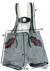 Vintage German Oktoberfest Lederhosen Bavarian Shorts Suede Suspender Gray Child