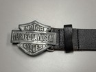 Harley Davidson Men Black Genuine Leather Belt   Buckle Size Large Sz 40