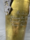 Wwi Trench Art Vase Engraved W  Pins - Mother  General Hospital  Rouen France