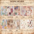 517pcs Vintage Scrapbook Paper   Stickers  Floral Journal Supplies  Junk Journal