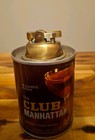 Vintage Club Manhattan Cocktail Can Table Cigarette Lighter Ri Tax Stamp 1970s