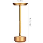 2x Golden Led Touch Sensor Table Lamp Rechargeable Dimmable Bar Desk Night Light