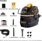 Professional Beast Series Vfb511h 0201 5-gallon 5 5 Peak Hp Wet dry Vac  Black