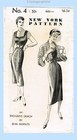 New York 4  1950s Rare Uncut Designer Sun Dress Sz 34 B Vintage Sewing Pattern