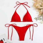 Womens Sexy Push Up Brazilian Bikini Set Side String Thong Swimwear Bathing Suit