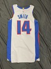 Detroit Pistons Ish Smith  14 Game Worn Used Jersey   Shorts 2018-19 Uniform
