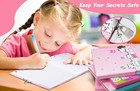 Cat Diary With Lock For Girls  7x5 25 Inches 160 Lined Pages Secret Pink Cats 