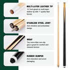 Jenaai Pool Table Accessories Set With 6 Cue Sticks  16 Billiard Balls  Racks