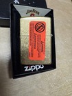 Zippo Jim Beam Whiskey Logo Lighter - 46305 - White Logo Gold Lighter - New