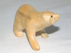 Vintage Inuit Alaskan Eskimo Small Carved Wood Polar Bear Fetish  Baleen Eyes