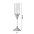 Crystal Set Champagne Flutes - Wedding Glasses For Bride   Groom - Toasting C   