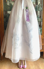 Korean Hanbok  Accessory Natural Jade Butterfly Norigae With Lavender Tassel